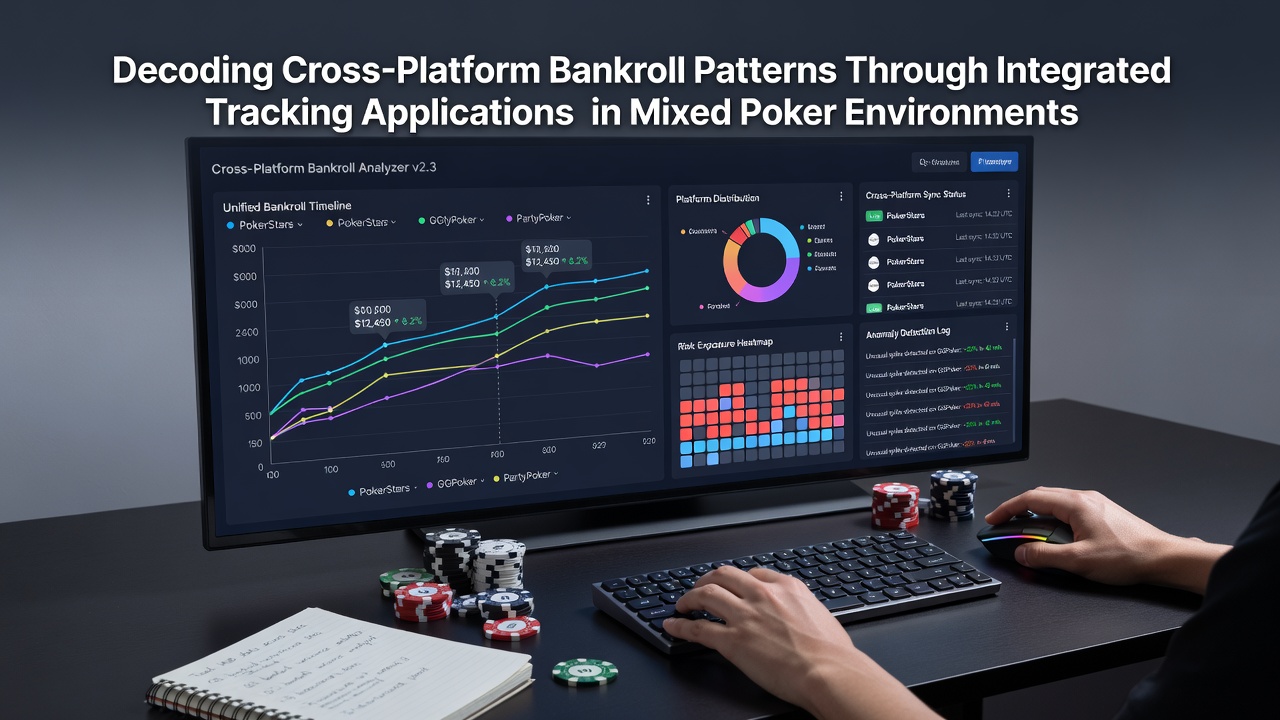 Bankrollgrafieken gegenereerd door trackingsoftware in hybride pokeromgevingen