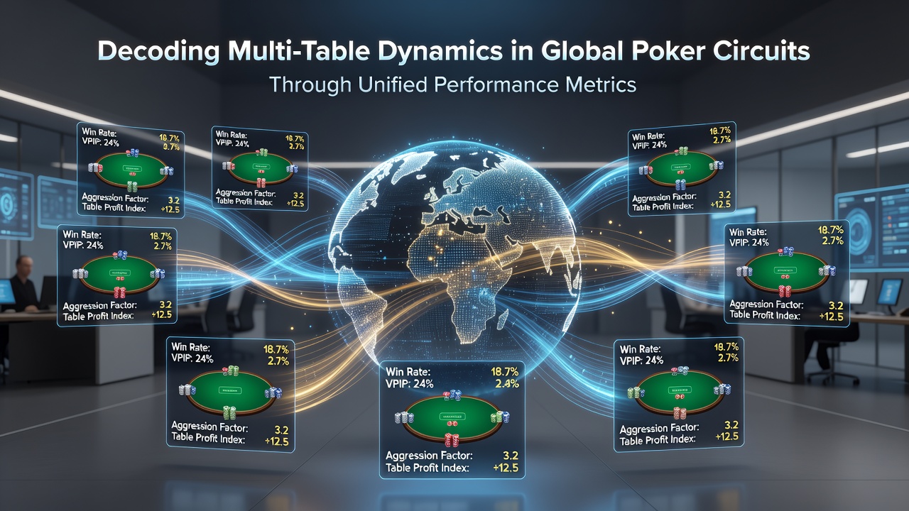 Analyse van prestatiecijfers over meerdere tafels in pokertoernooien wereldwijd