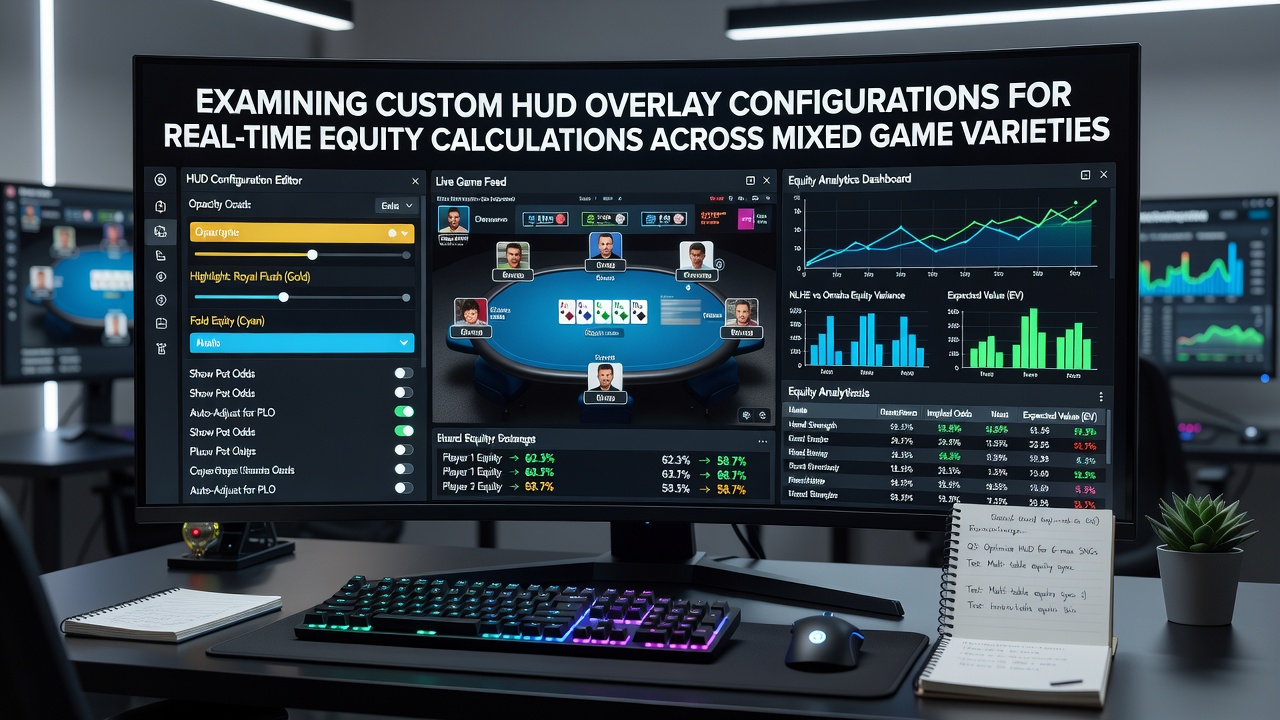 Geavanceerde poker HUD overlay met equity statistieken voor mixed game varianten