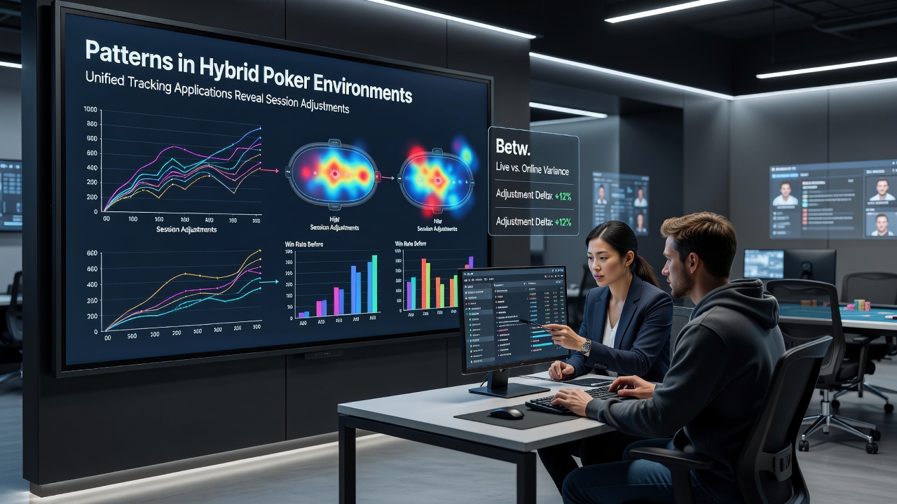 Analyse van sessieaanpassingen in hybride poker via unified tracking applicaties tussen virtuele en casino omgevingen