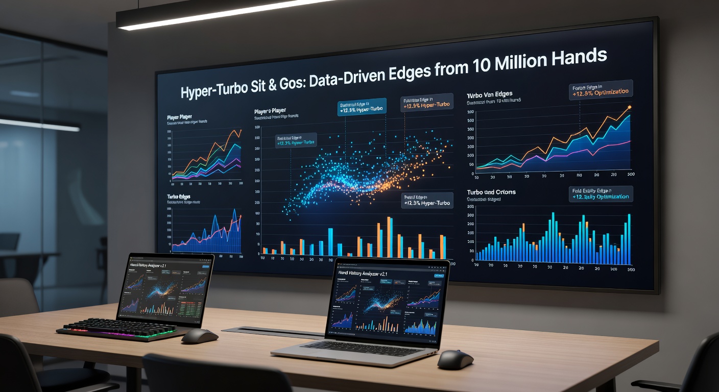 Tabel met geoptimaliseerde push en call ranges voor hyper-turbo SNGs in verschillende stackdieptes